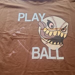 Brown Play Ball Graphic T-Shirt